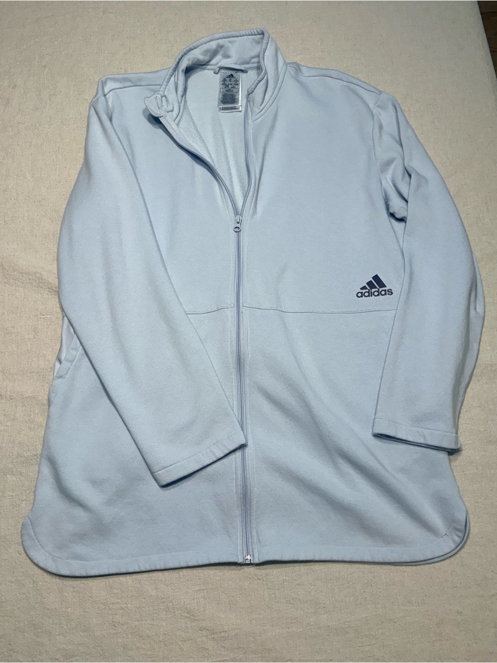 Adidas Halo Light Blue Full-Zip Fleece Jacket